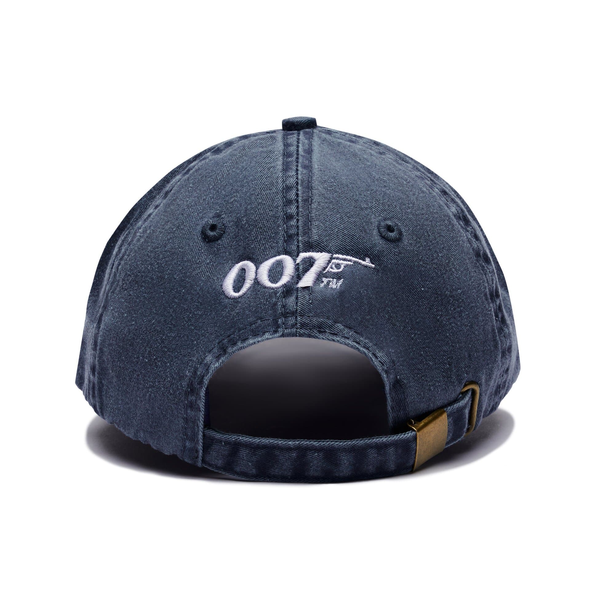 Retro 007 Logo Embroidered Baseball Cap - Denim Blue