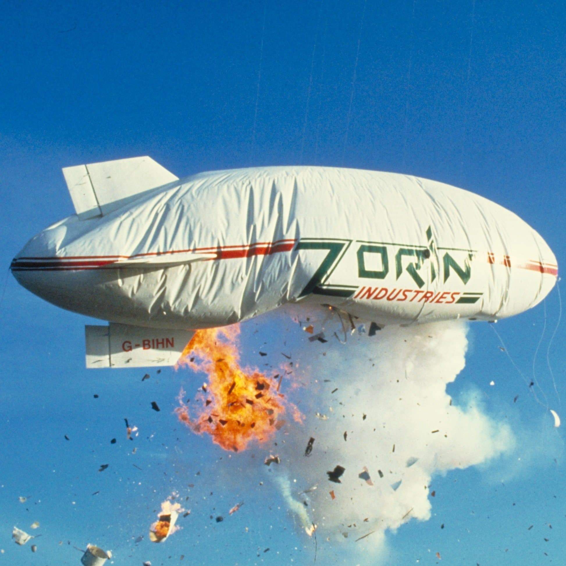 White Zorin Industries Blimp T-Shirt - A View To A Kill Edition