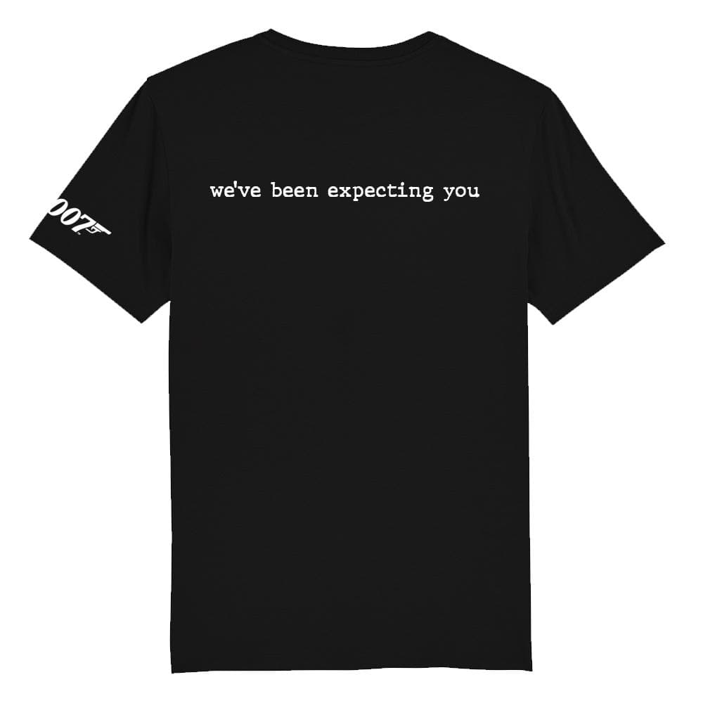 &quot;We&#39;ve been expecting you&quot; Black Cotton T-Shirt